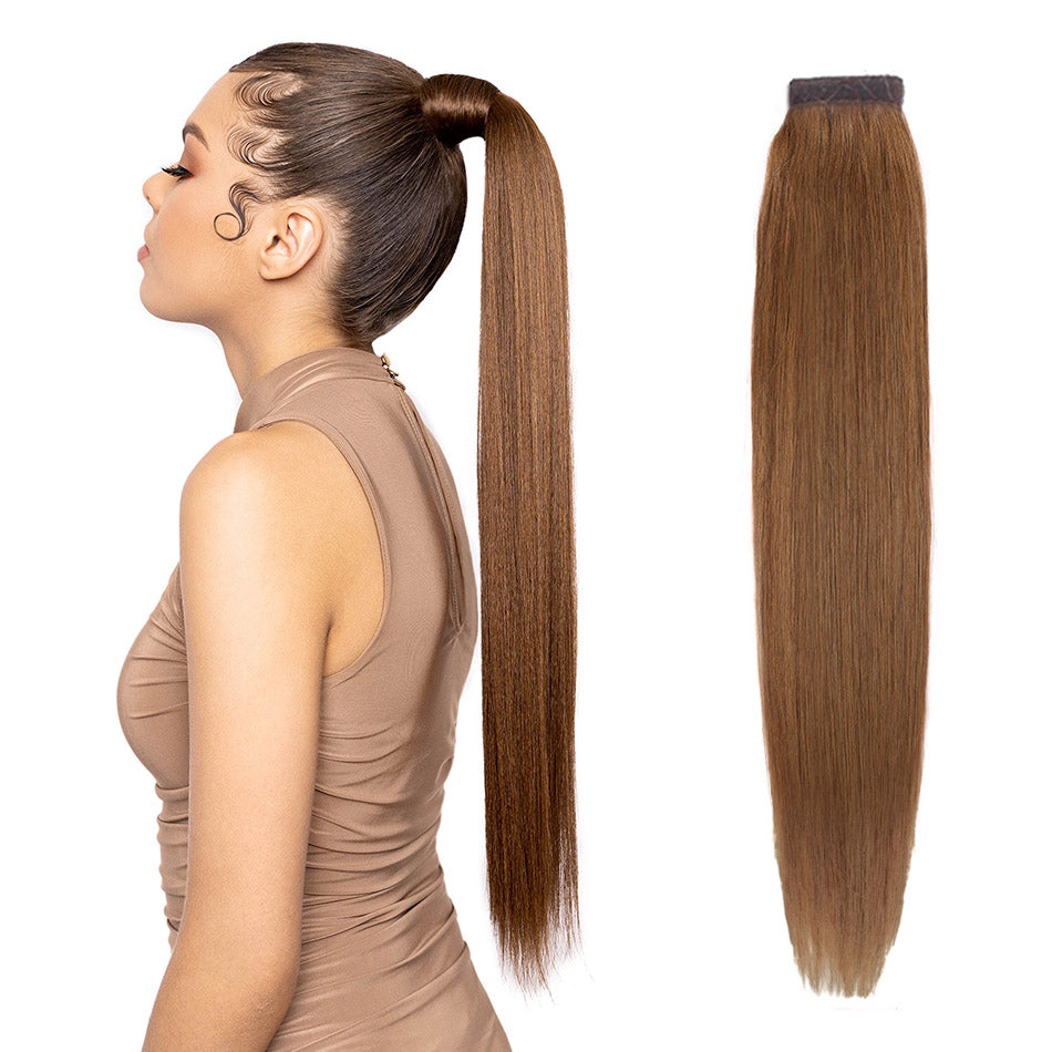 Sleek Wrap Ponytails